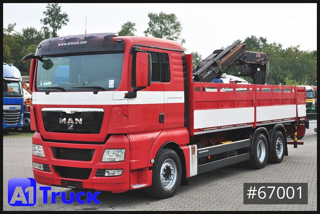Crane truck MAN TGX 26.400, Hiab Kran, Lenk-Liftachse,
