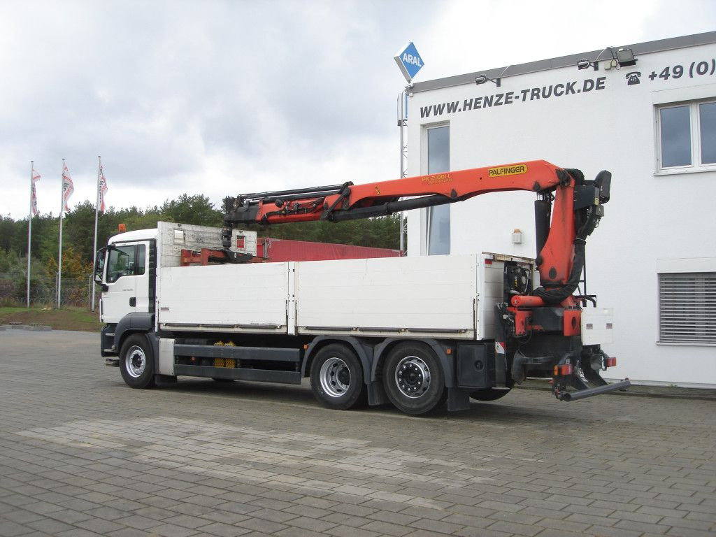 Crane truck MAN TG-S 26.360 6x2-2 BL Pritsche Heckkran Palfinger