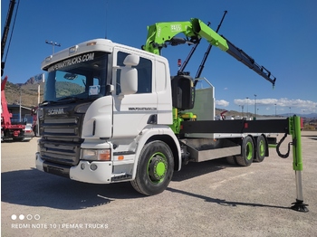 Crane truck SCANIA P 310 6X2 GRUA FASSI CAJA FIJA