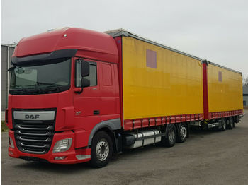 Curtainsider truck DAF 106.460 SSC 6x2 Jumbozug*Festaufbau*Durchlader