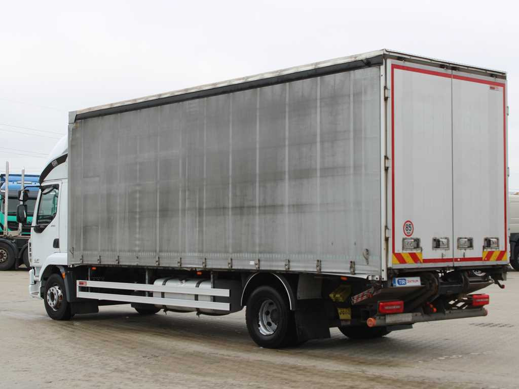 Curtainsider truck DAF LF 250 FA, HYDRAULIC FRONT, EURO 6