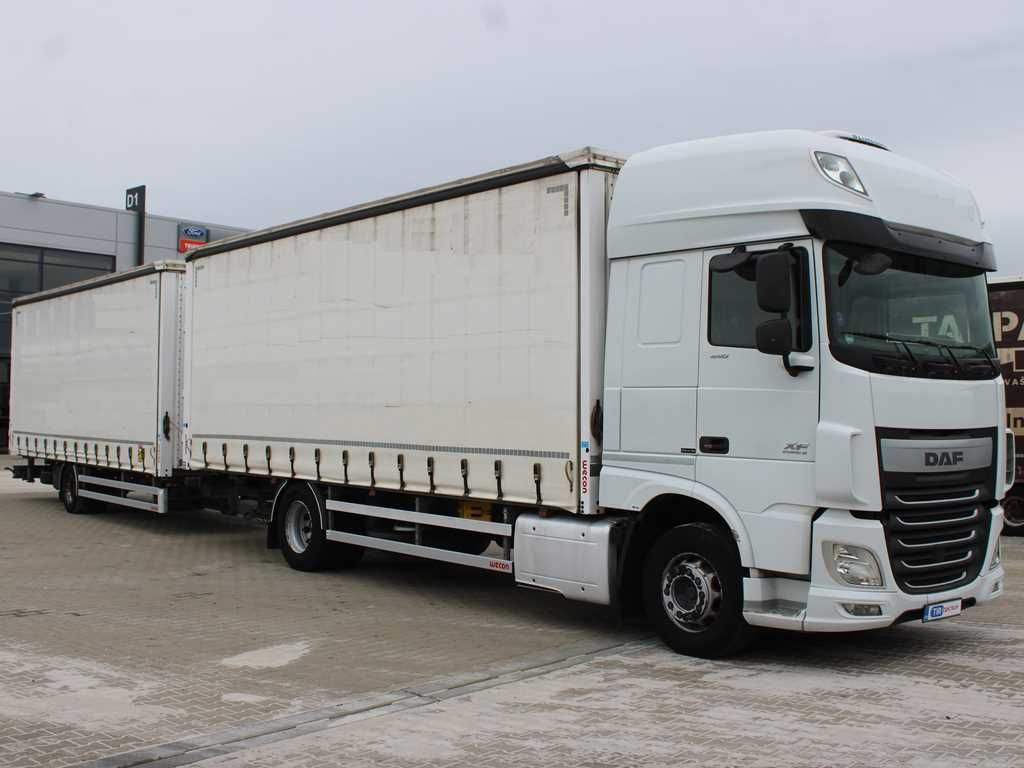 Curtainsider truck DAF XF 440 FA, EURO 6, SECONDARY AIR CONDITIONING