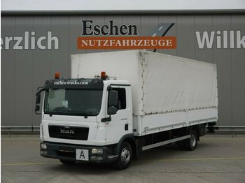 Curtainsider truck MAN TGL 12.220 BL, LBW, Klima, AHK, Bl/Lu,*HU 04/21*