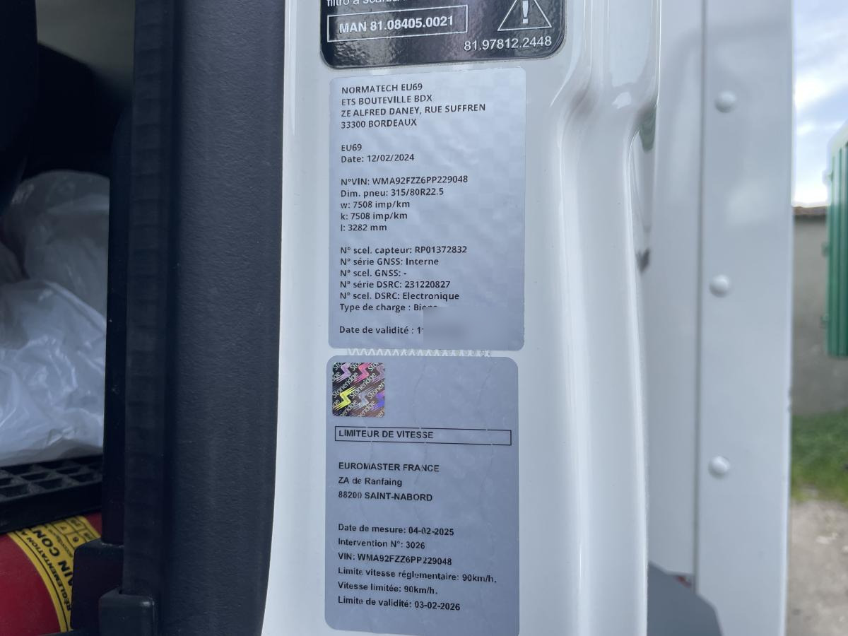 Curtainsider truck MAN TGS 35.480