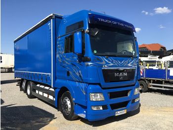 Curtainsider truck MAN TGX 26.440 E5 6x2 Firanka , Super stan