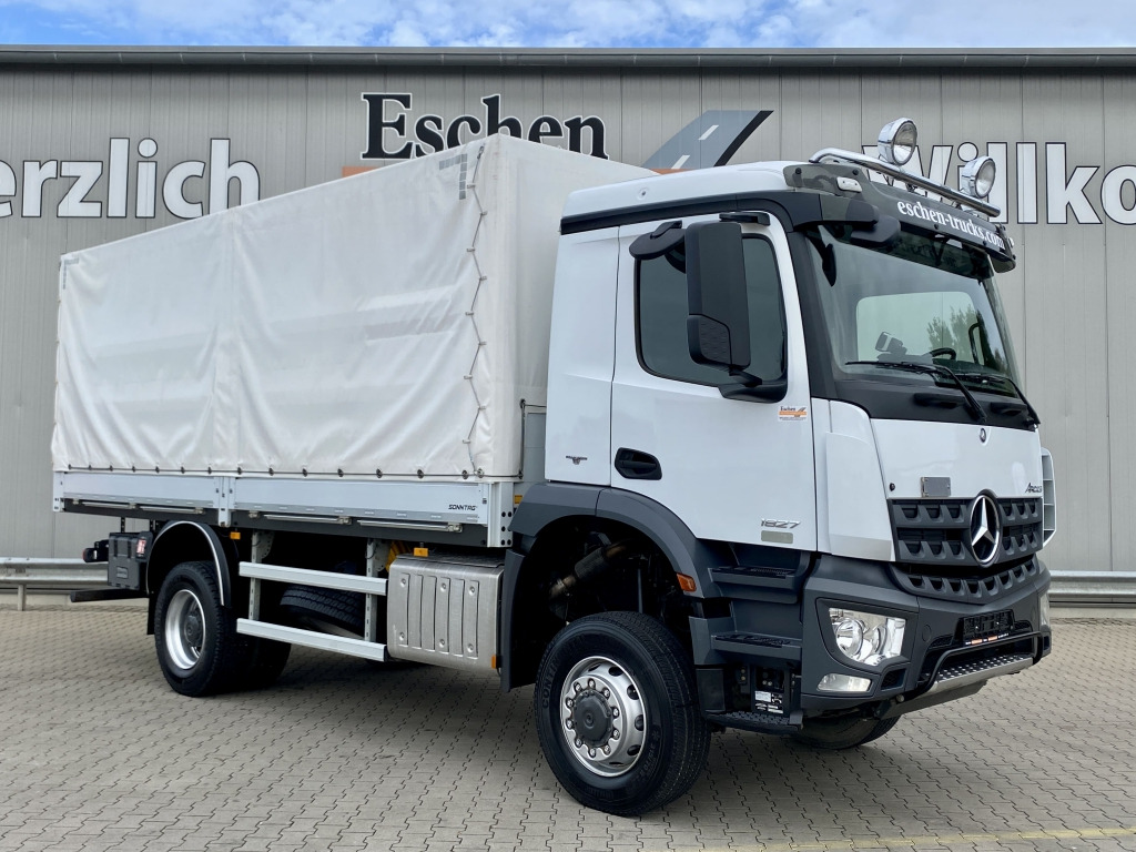 Curtainsider truck Mercedes-Benz 1827 BB A 4x4 Arocs