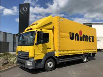 Curtainsider truck Mercedes-Benz Atego 816 L 4x2 Pritsche + Plane + LBW