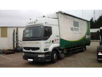Curtainsider truck RENAULT Premium 385 left hand drive 18 ton hub reduction axles