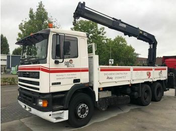 Dropside/ Flatbed truck DAF 95-350 6X2 FULL STEEL HIAB 190: picture 1