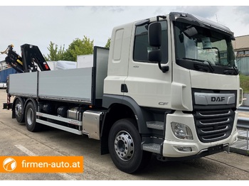 New Dropside/ Flatbed truck, Crane truck for transportation of containers DAF CF 450 FAN 6X2 HIAB X-HiDuo 188B: picture 1