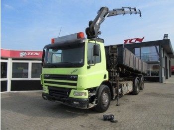 Container transporter/ Swap body truck DAF CF 6X2 HIAB CRANE + CONTAINER SYSTEM: picture 1