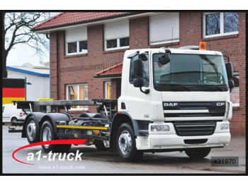 Container transporter/ Swap body truck DAF CF 75/360, ZF-Intarder, hydraulischer Hubrahmen: picture 1