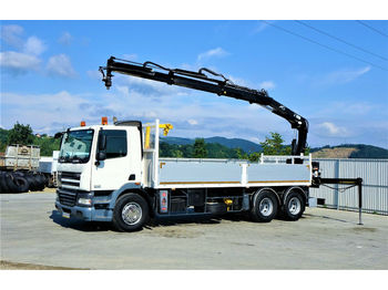 Dropside/ Flatbed truck DAF CF 85.360 Pritsche 6,50 m+ KRAN/FUNK* 6x4!: picture 1