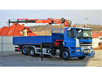 Dropside/ Flatbed truck DAF CF 85.410*Pritsche 6,00m+KRAN *6x2*Topzustand!: picture 1