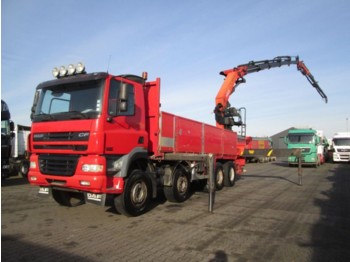 Dropside/ Flatbed truck DAF CF 85 430 8X4 Palfinger 44002 With Fly Jip: picture 1
