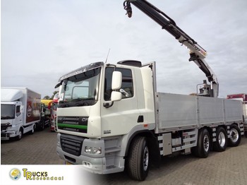 Dropside/ Flatbed truck, Crane truck DAF CF 85.460 + Euro 5 + Manual + HMF 1810 CRANE + 8x2: picture 1
