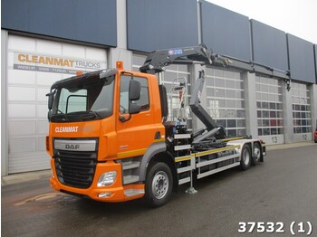 Hook lift truck, Crane truck DAF CF FAN 410 HMF 21 ton/meter laadkraan: picture 1
