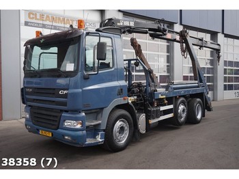 Skip loader truck DAF FAG 85 CF 380 6x2 met Hiab 10 ton/meter laadkraan: picture 1