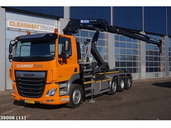 Hook lift truck, Crane truck DAF FAQ CF 430 HMF 26 ton/meter laadkraan: picture 1