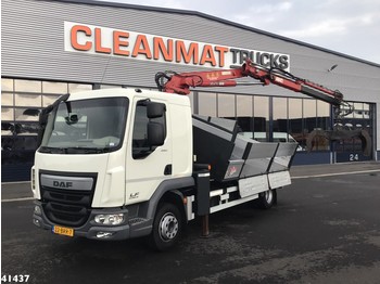 Tipper, Crane truck DAF FA LF 260 Euro 6 Tirre 8 ton/meter laadkraan: picture 1