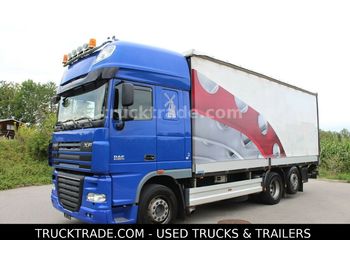 Curtainsider truck DAF XF105.460 6x2*4 Hebebühne: picture 1