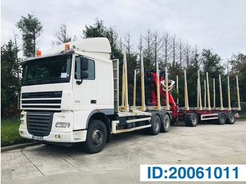 Cab chassis truck, Crane truck DAF XF105.460 Space Cab Retarder - 6x4 with trailer "COMBINATION": picture 1