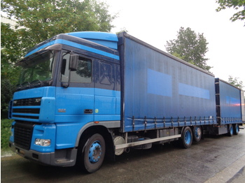 Curtainsider truck DAF XF95-380 6X2: picture 1