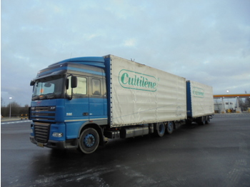 Curtainsider truck DAF XF 105-410 6X2: picture 1