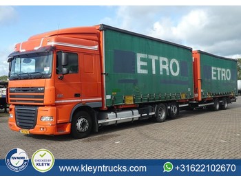 Curtainsider truck DAF XF 105.410 6x2 manual combi: picture 1