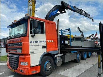 Dropside/ Flatbed truck, Crane truck DAF XF 105.410 XF 105.410 FAK 8X2 MANUAL EURO 5 + EF: picture 1