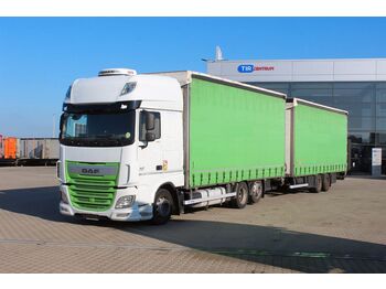 Curtainsider truck DAF XF 460 FAR, 6x2, EURO 6,SEC. AIR COND.+ PANAV: picture 1