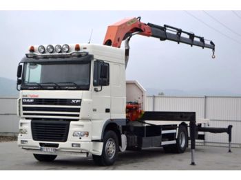 Dropside/ Flatbed truck DAF XF 95.430 * Pritsche 6,50 m + KRAN Top Zustand!: picture 1