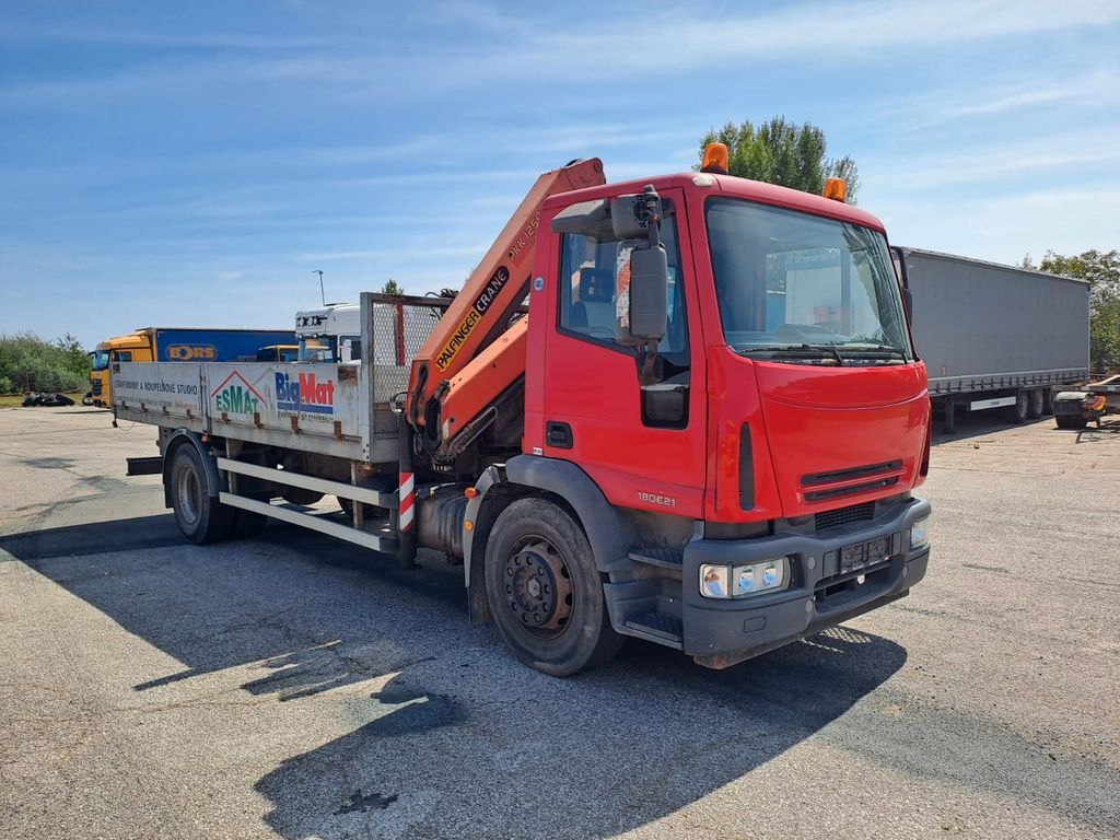 Dropside/ Flatbed truck Iveco EuroCargo ML 180E21 Kran PKK12500