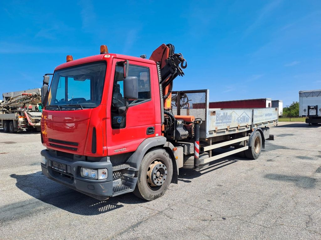 Dropside/ Flatbed truck Iveco EuroCargo ML 180E21 Kran PKK12500