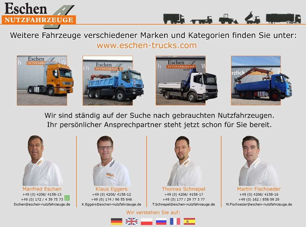 Dropside/ Flatbed truck Kinshofer Palettengabel 2 Tonnen aus 2021