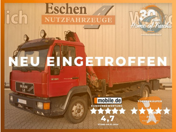Dropside/ Flatbed truck MAN 10.224 4x2 / Tirre Faltkran