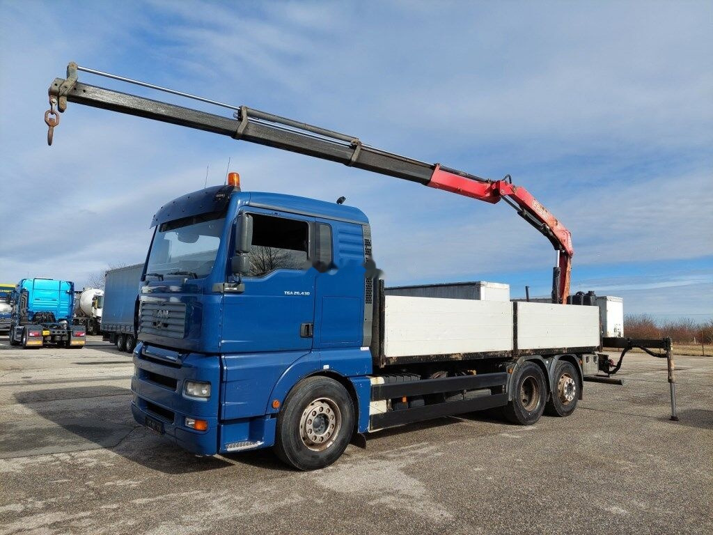 Dropside/ Flatbed truck MAN TGA 26.430 LL s HR FASSI F150A.23 6x2-2