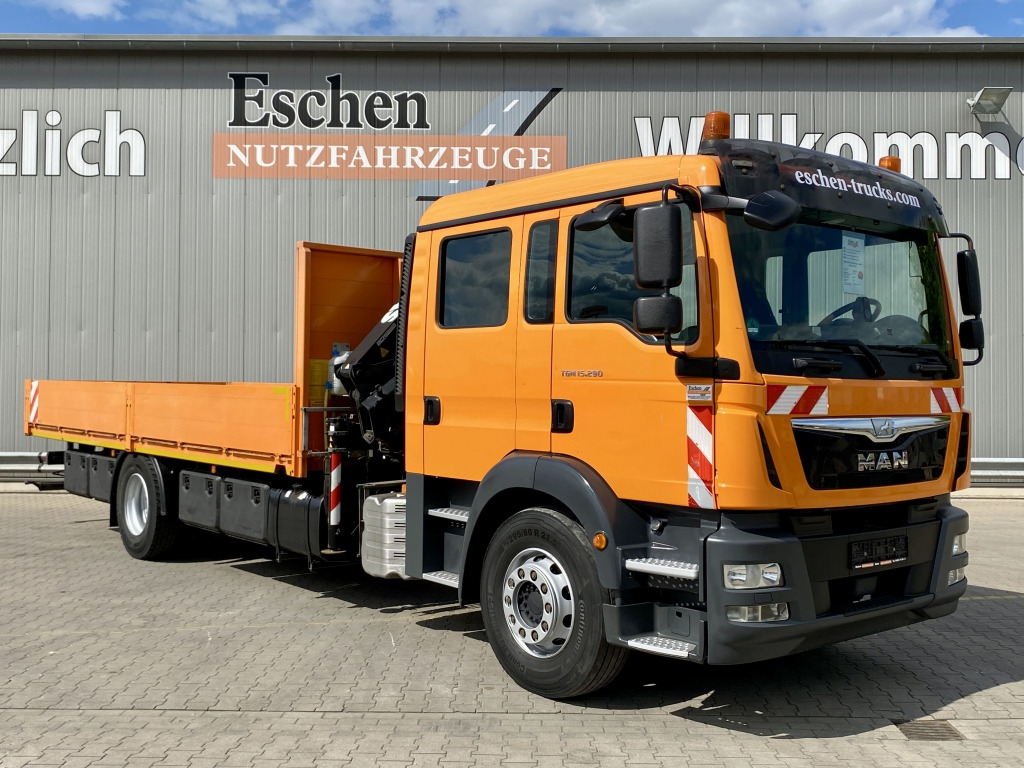 Dropside/ Flatbed truck MAN TGM 15.290 4x2 BL / Atlas AK 75.2 Kran