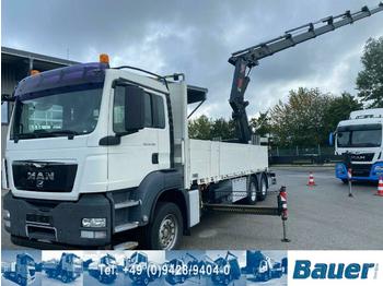 Dropside/ flatbed truck MAN TGS 26.360 BL 6x4/Pritsche 6,20m./Hiab422/159Tkm