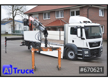 Dropside/ Flatbed truck MAN TGS 26.440,  Kran PK20.501L Lenkachse,