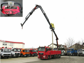 Dropside/ flatbed truck MAN TG-S 26.400 6x2-2 LL Pritsche Heckkran PK34002+J