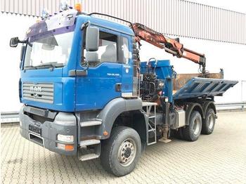 Dropside truck MAN TGA 26.400 FAK 6x6 TGA 26.400 FAK 6x6 mit Bordmatik u. Kran Atlas 105.2