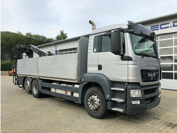 Dropside truck MAN TGS 26.440 6x2 Pritsche Kran ATLAS 125.2 A12