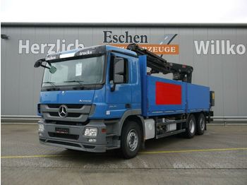 Dropside truck Mercedes-Benz 2548 LL, 6x2, Hiab 211 DL-3 Kran, Klima, Luft