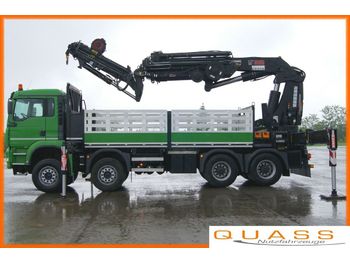 Flatbed truck MAN TGA 35.463 8x4/HIAB XS 800-E7 + JIB 135X4 +Winde