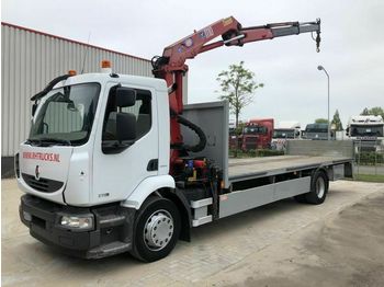 Flatbed truck Renault 18.270 dxi met HMF 1110k2. Euro 5