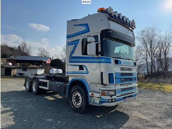 Hook lift truck  1999 Scania R 144G Hooklift
