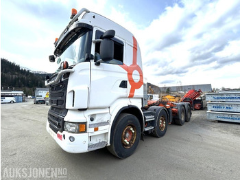 Hook lift truck  2012 mod Scania R 560 krokbil / krokløft - 320 162 km - 8X4 - leveres med mangellapp