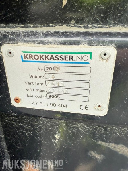 Hook lift truck 2019 Hardox Krokkasse 580cm