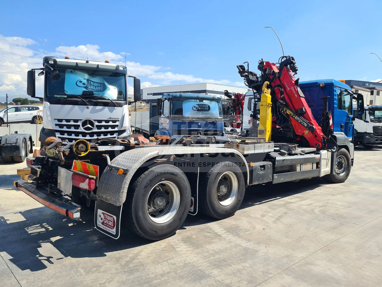 Hook lift truck Camión MAN + Epsilon M120Z3 + Gancho Palfinger 20T